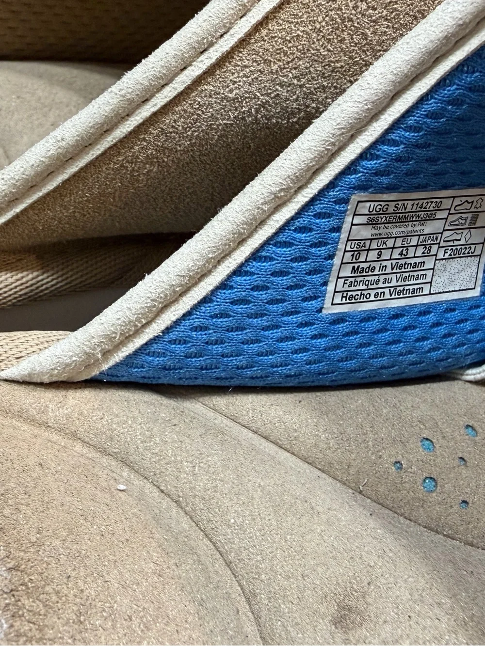 Uggs Men’s Golden Coast Strap Slide Tan Suede Size Us 10 EUC